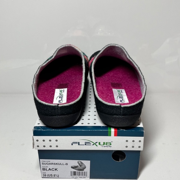Flexus Women's Sugarskull Slipper - Cozy Wool Upper With Rubber Sole, Slip-On Design - View #7